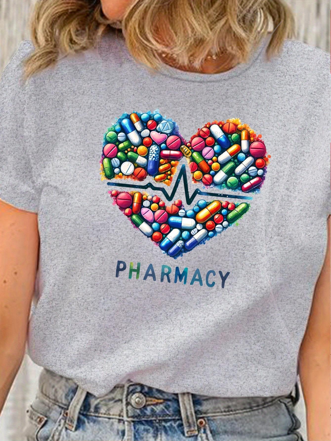 Heart Pills Pharmacy Graphic T-shirt S
