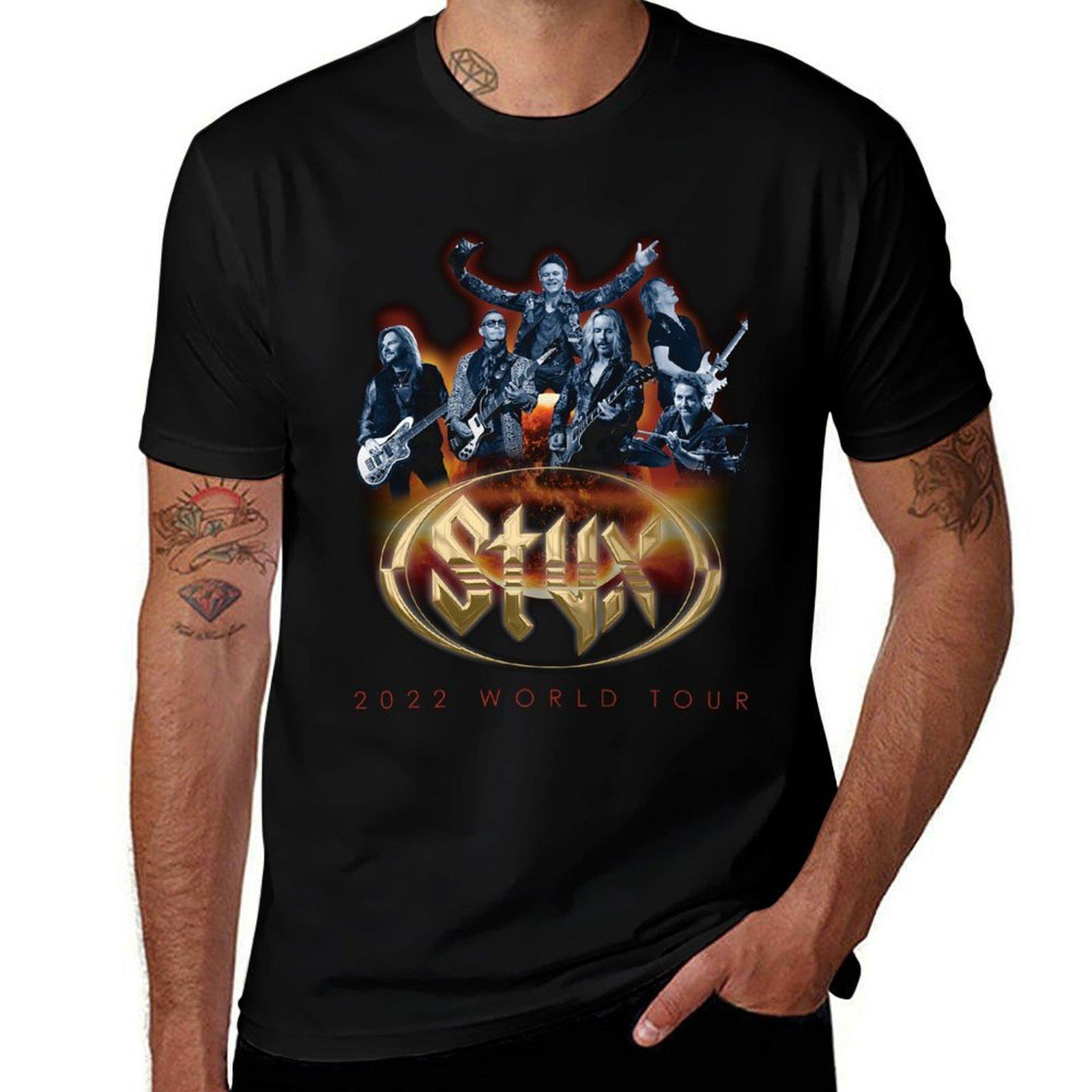 ZheXiong TEE 2022 Wereldtour STYX T-shirt t-shirts katoen 100% t-shirt voor man 100 procent katoen T-shirt L