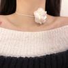 Lace Flower Necklace Vintage Romantic Ribbon Choker Chain Necklace Wedding Bohemian Lace Flower Collar Choker Jewelry