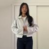 Womens Casual 2-Piece Set: Long-Sleeve Polka Dot Print Jacket High-Waist Slim Shorts 2025