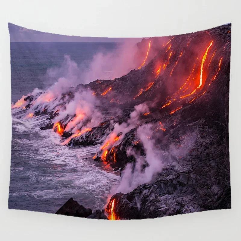 Natural Scenery Purple Flower Field Tapestry Office Living Room Decoration Home Wall Tapestry