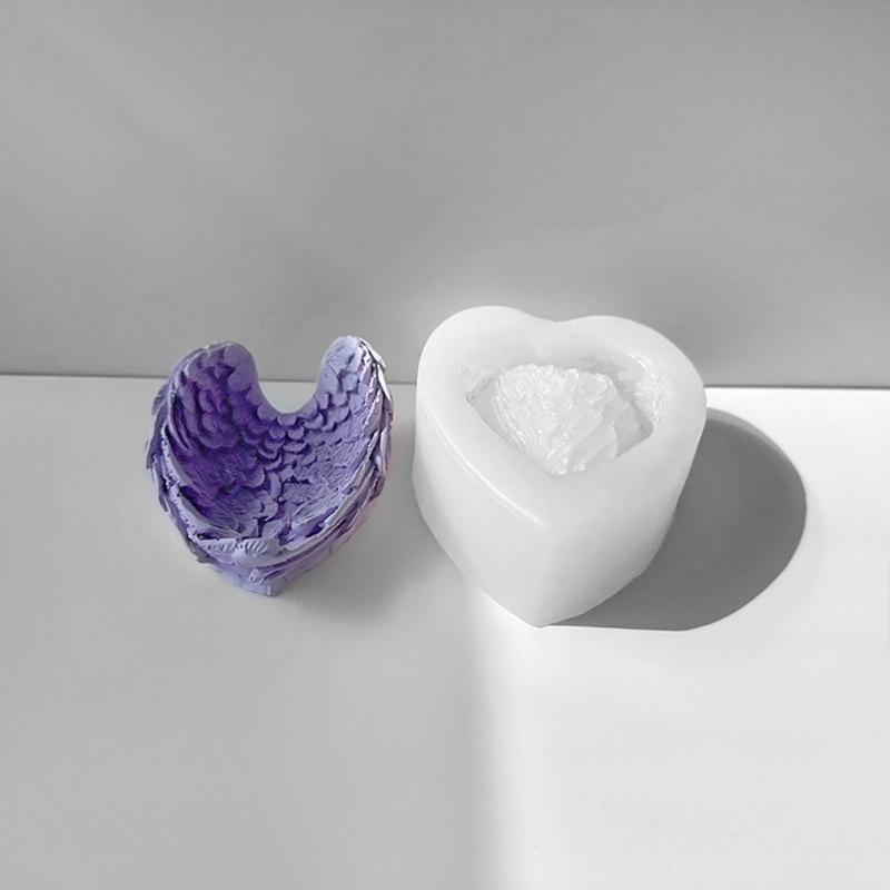 DIY Silicone Mold for Crafting Resin Mold for DIY Crafts Stunning Resin Heart Angel Wing Shaped Decoration Making Mould