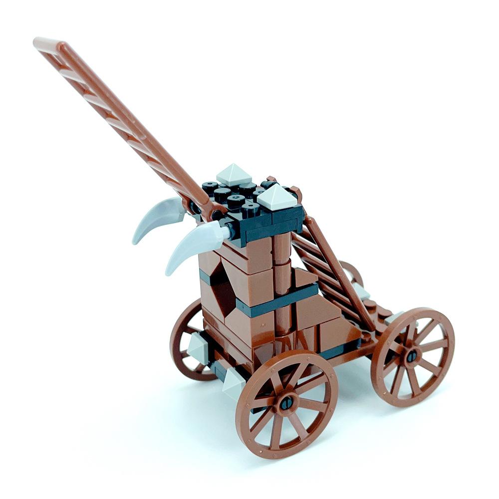 Building Block Medieval Weapon Ancient Siege Ladder Car Ancient War Weapon Scene Ornament