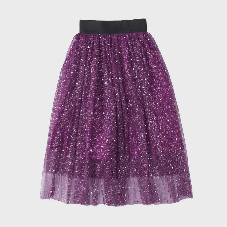 Girls' Starry Mesh Gauze Skirt – 2023 Spring/Summer Fairy Long Skirt for Kids