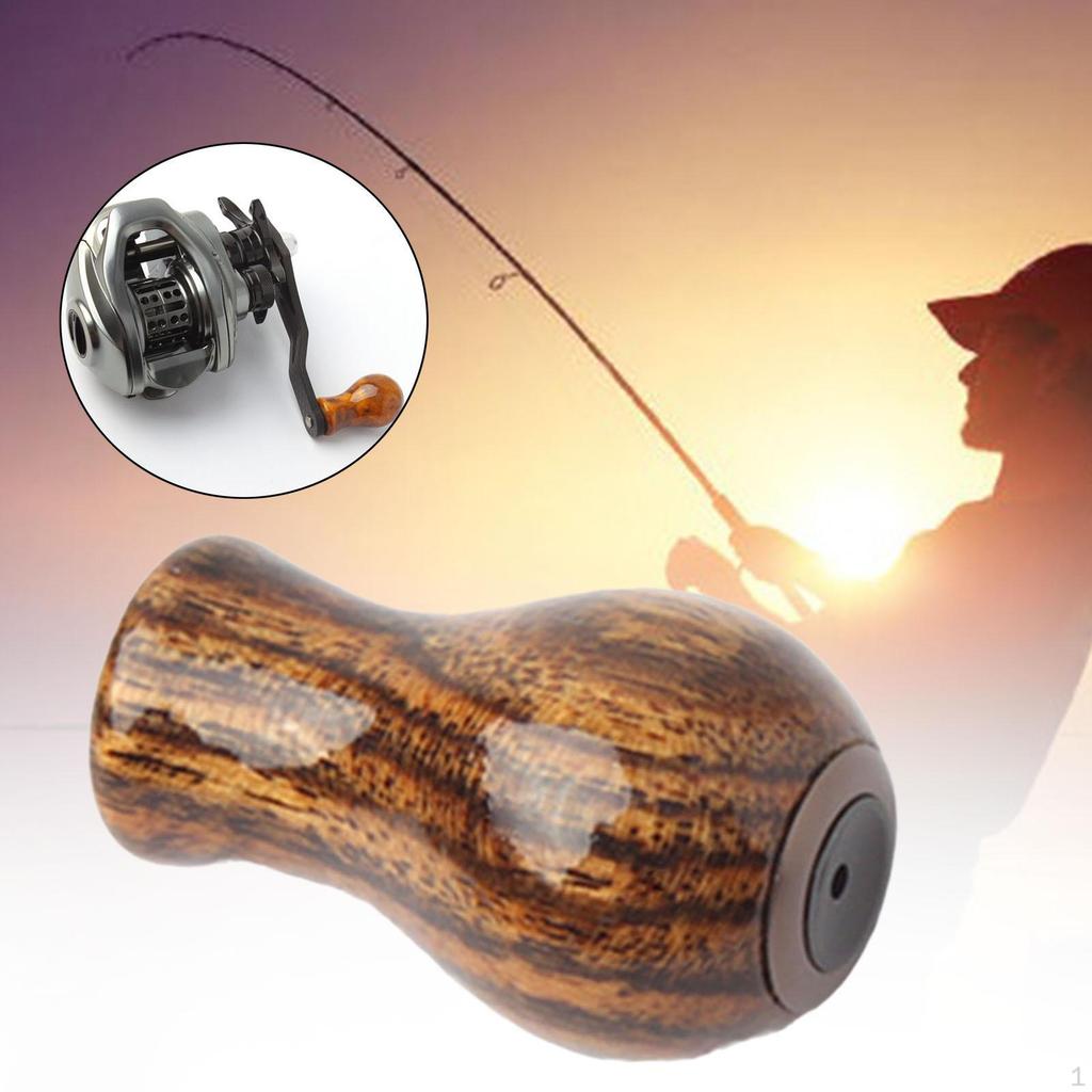 Fishing Reel Handle DIY Lightweight Wood Repair Replacement Part Sturdy Modified Practical
