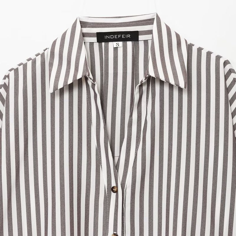 Kaslead New Arrival Women's Fashion Style Fashionable All-Match Blended Wide Sleeve Shirt 2340712 017