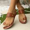 Fashion Women Minimalist Thong Sandals 2025 New Fashion Flat Sandals Summer Outdoor Beach Vacation Leisure Woman Shoes