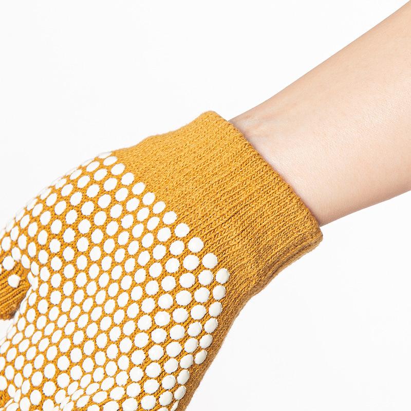 Guantes de yoga Meier de algodón de medio dedo - Antideslizantes, elásticos, guantes de entrenamiento de dedos cortos