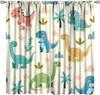 Dinosaur Kids Curtains,Cute Dinosaur Blackout Curtain,Cartoon Dino Pattern Window Treatments Drapes Nursery Boys Girl Bedroom