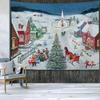 Christmas New Year Santa Claus Tapestry Living Room Sofa Home Decoration Christmas Gift