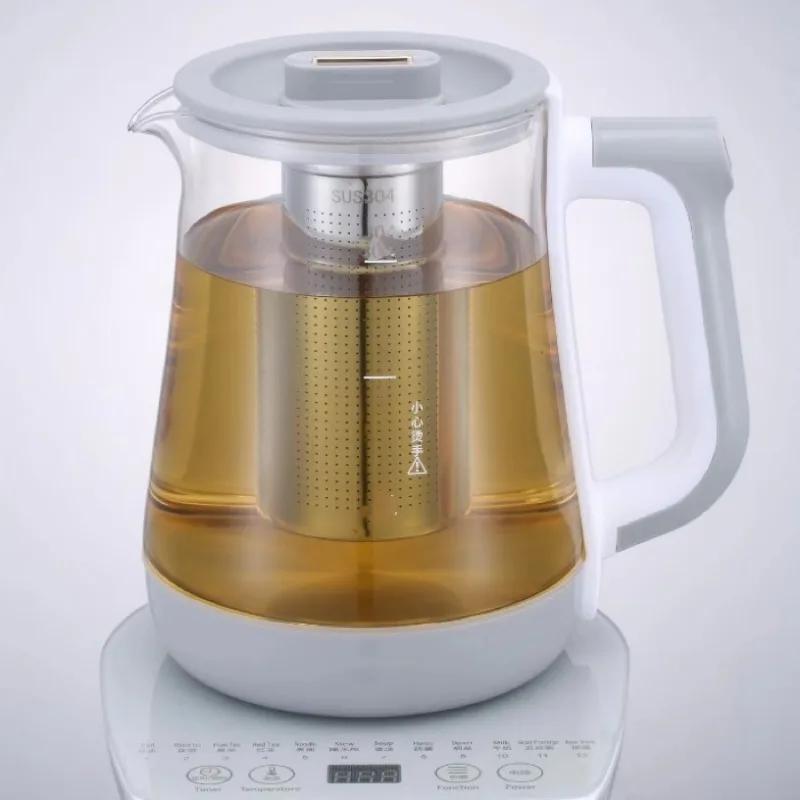 1,8L Elektrisk Vattenkokare Hälsokittel Kokare Multifunktionell Blomma USA 110v Tekanna Kaffekanna Stål Glas Kokare Varmvattenberedare