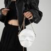 Punk Style Women's Shoulder Bag with Edgy Skull Head Design That Stands Out Streetwear Hard shell Crossbody Bag for Women Chains