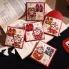 6Pcs Cartoon 2026 Horse Year Red Envelope Paper Red Pocket Cute Lucky Money Bag  Lunar New Year