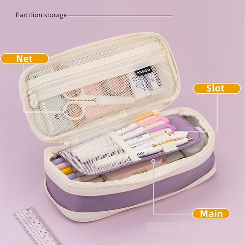 Husă pentru creion extensibilă Angoo Geantă pentru pix Hit Color Husă de depozitare pentru materiale impermeabile pentru papetărie școală