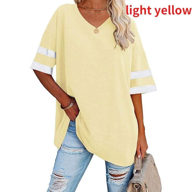 Women's Striped T-Shirt V-Neck T-Shirt Half Sleeve Comfort Top
