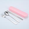 Portable Stainless Steel Cutlery Set: Spoons, Chopsticks, Knife, Fork - Three-Piece Set
