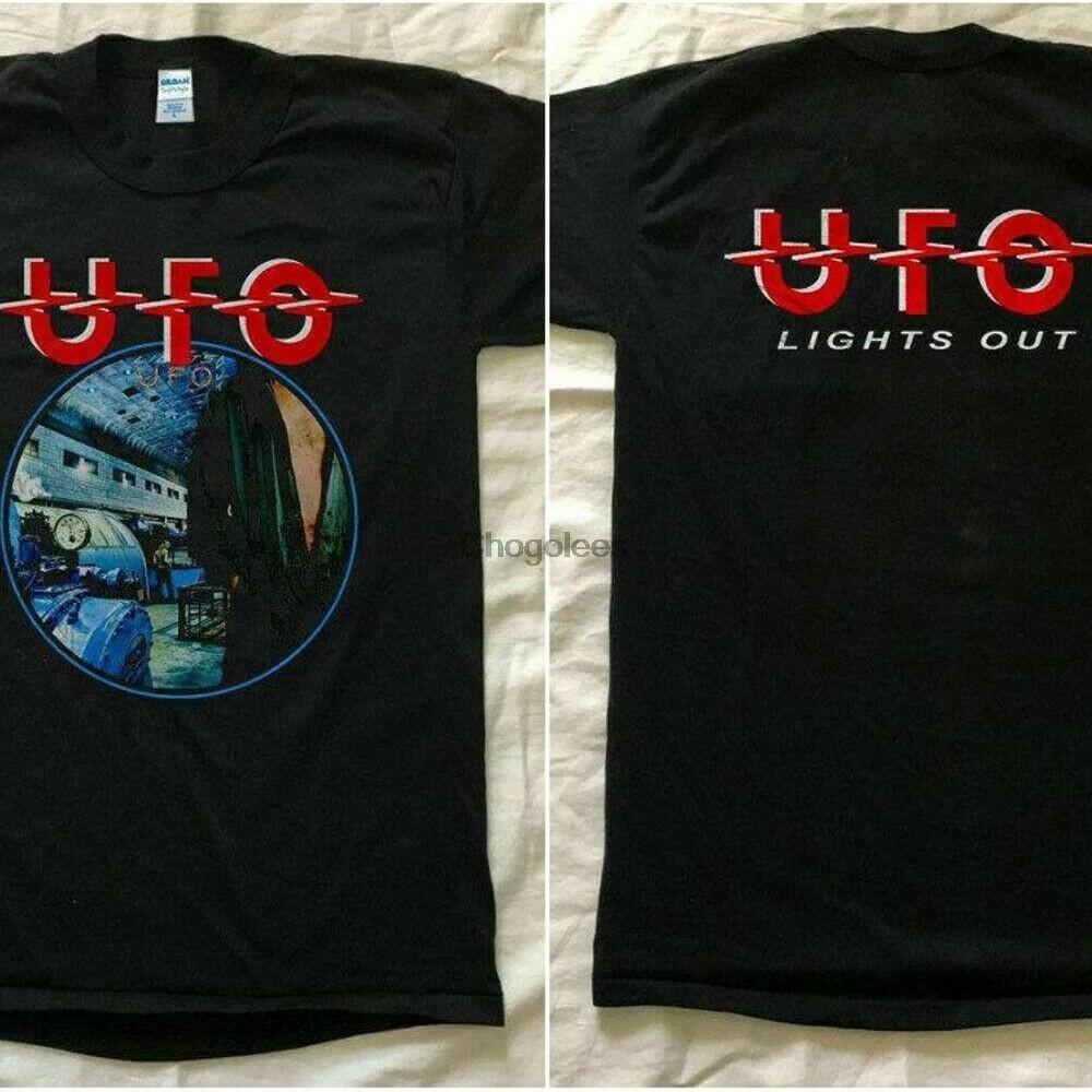 Vintage 70039S Ufo Lights Out Album 1977 Unisex Casual T Shirt Unisex T-Shirt L