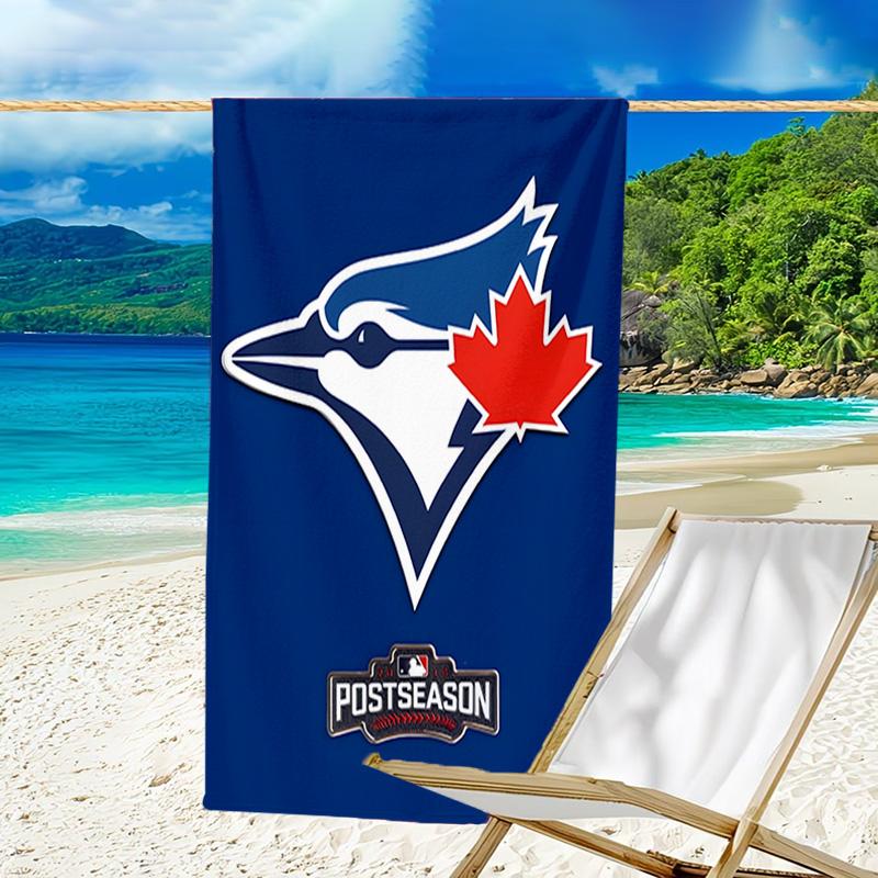 1pc Toronto Blue Jays Beach Towel, Beach and Seaside Swimming Pool Equipment, Fashion Pattern, Rectangular, Travel Essentials