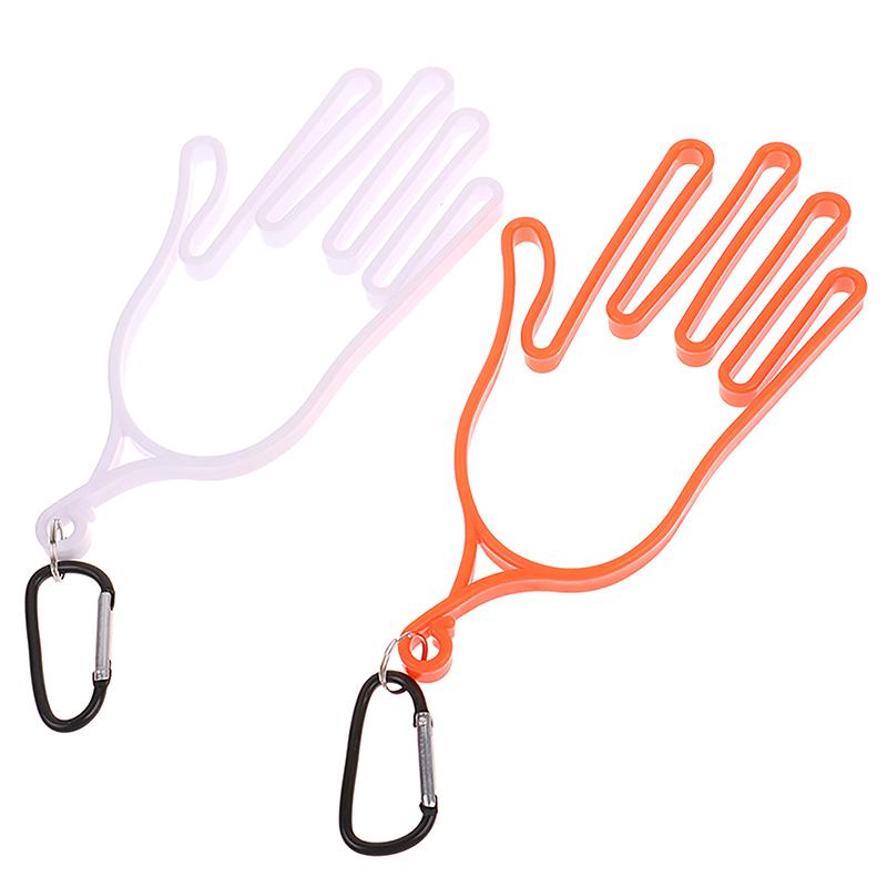 Golf Glove Holder With Key Chain Plastic Glove Rack Dryer Hanger Stretcher With Buckles Gloves Holder Keeper Dryer Shaper Tool