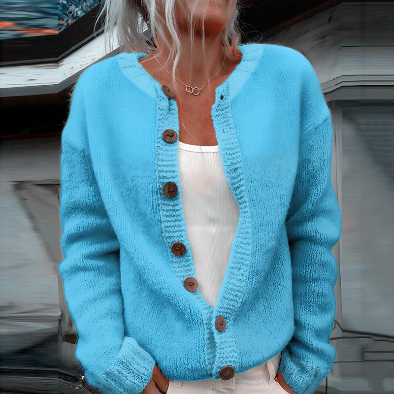 Women s Cardigan Colour Blocked Loose Fashion Knitted Pullover Luxurious Relaxed-fit Slimming and Versatile Top 5XL