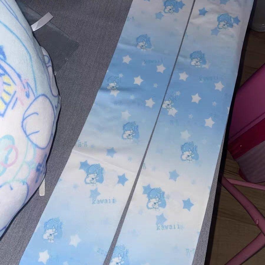 Gothic Japanischer Cartoon-Print Lange Socken Mode Kawaii Niedlich Weiß Dünn Studentensocke Weites Bein Stretch Cool Wadenlang Strumpfwaren)