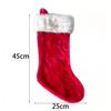 Red Plush Christmas Stockings Fireplace for Family Decorations Holiday 2026 Xmas Gift Bag - 1 Pack