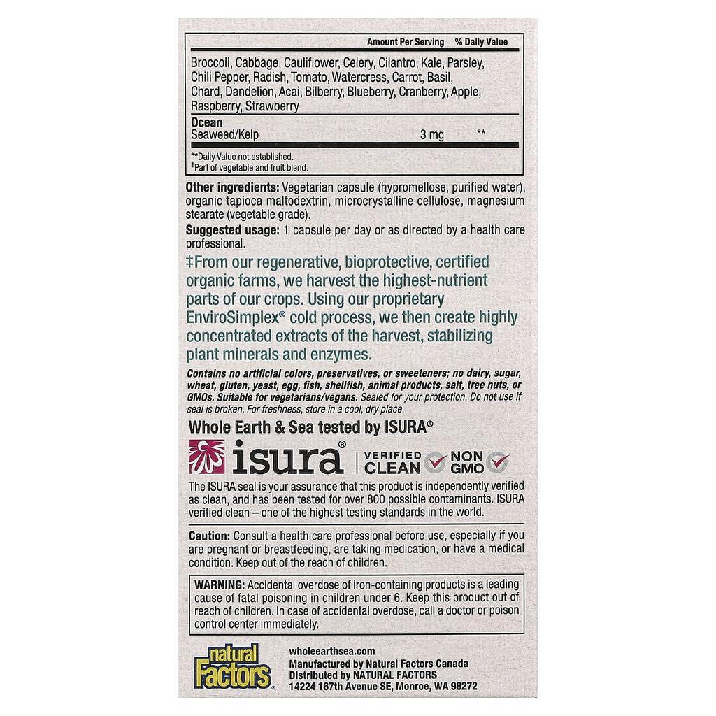 Natural Factors, Whole Earth & Sea®, Women's Multi, 60 Veggie Capsules