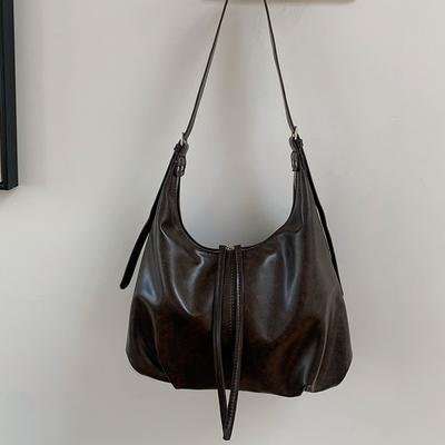 Retro Underarm Bag Laid-back and Fashionable Korean Tote Bag Large-capacity Crossbody Bag