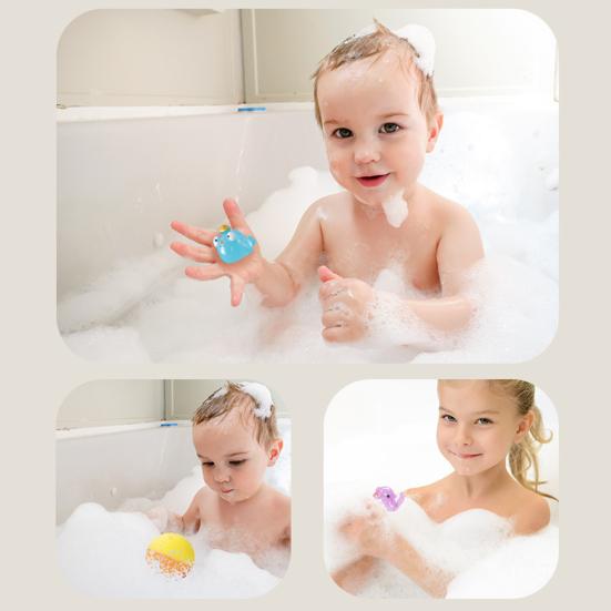 4/6/12 Stück Kinder Badesalz-Badekugeln mit Spielzeug darin Pflanzen Ätherische Öle Handgemachte Sprudelbälle Trockene Haut Feuchtigkeitsspendende Duschkugel Entspannung Spa Geschenk
