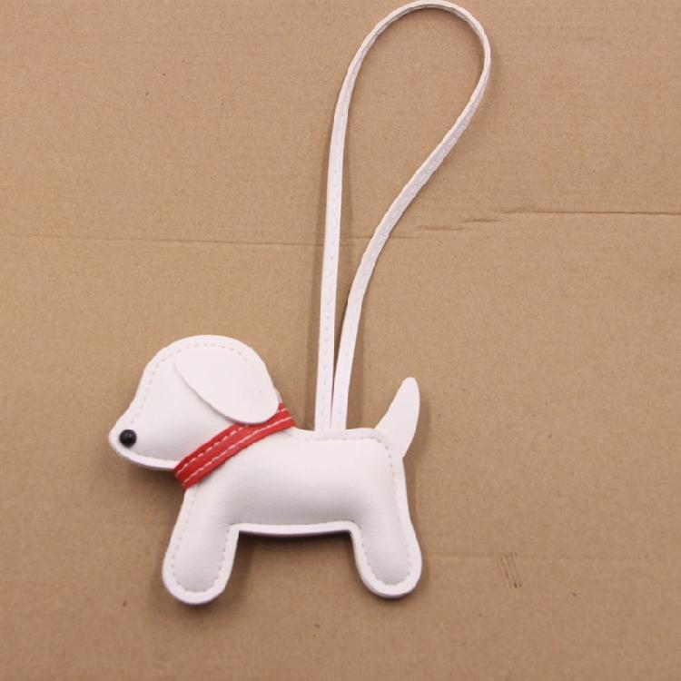 Modern Dog Shaped Key Ring For Everyday Carry Essential Water Resistant Faux Leather Craftsmanship Pendant