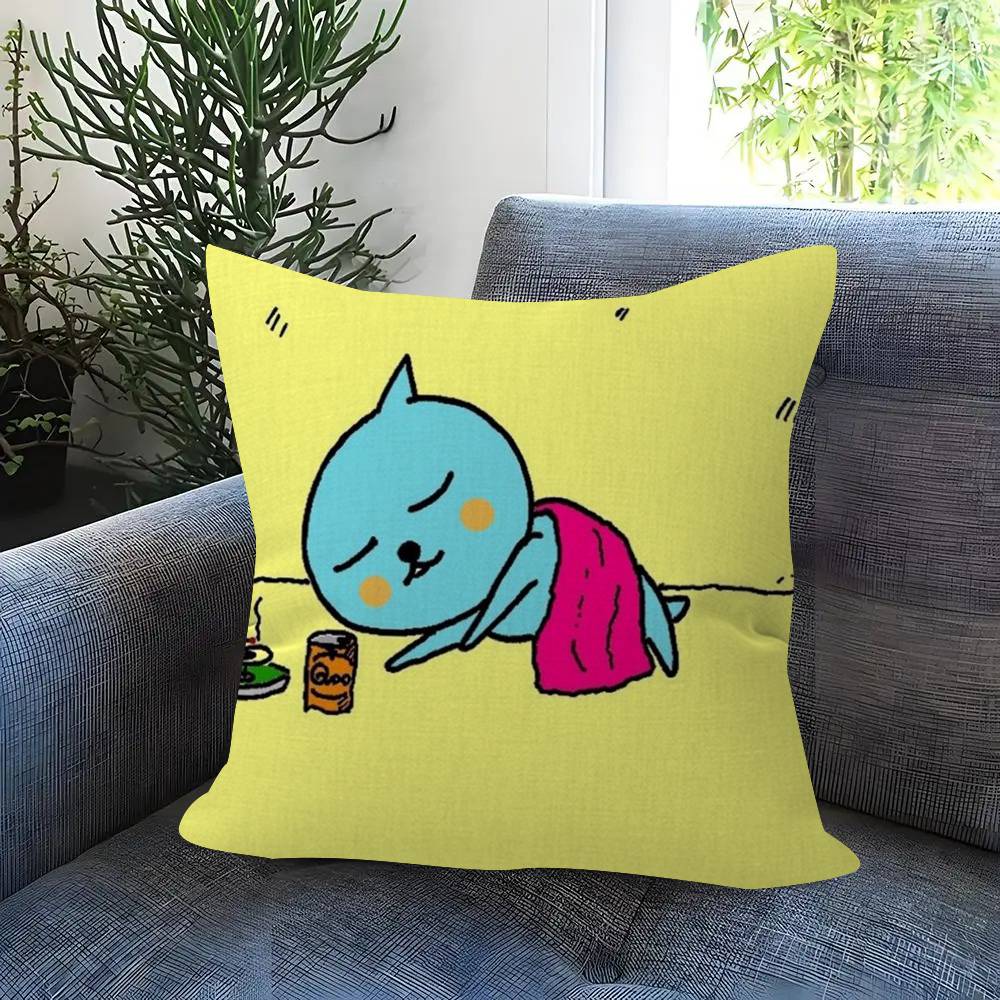 Cartoon Anime BBonobono  Pillow Cushion Cover Pillowcase Living Room Sofa Home Decor Customized