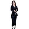 Winter 2024 Slimming V-Neck Sheath Dress for Women