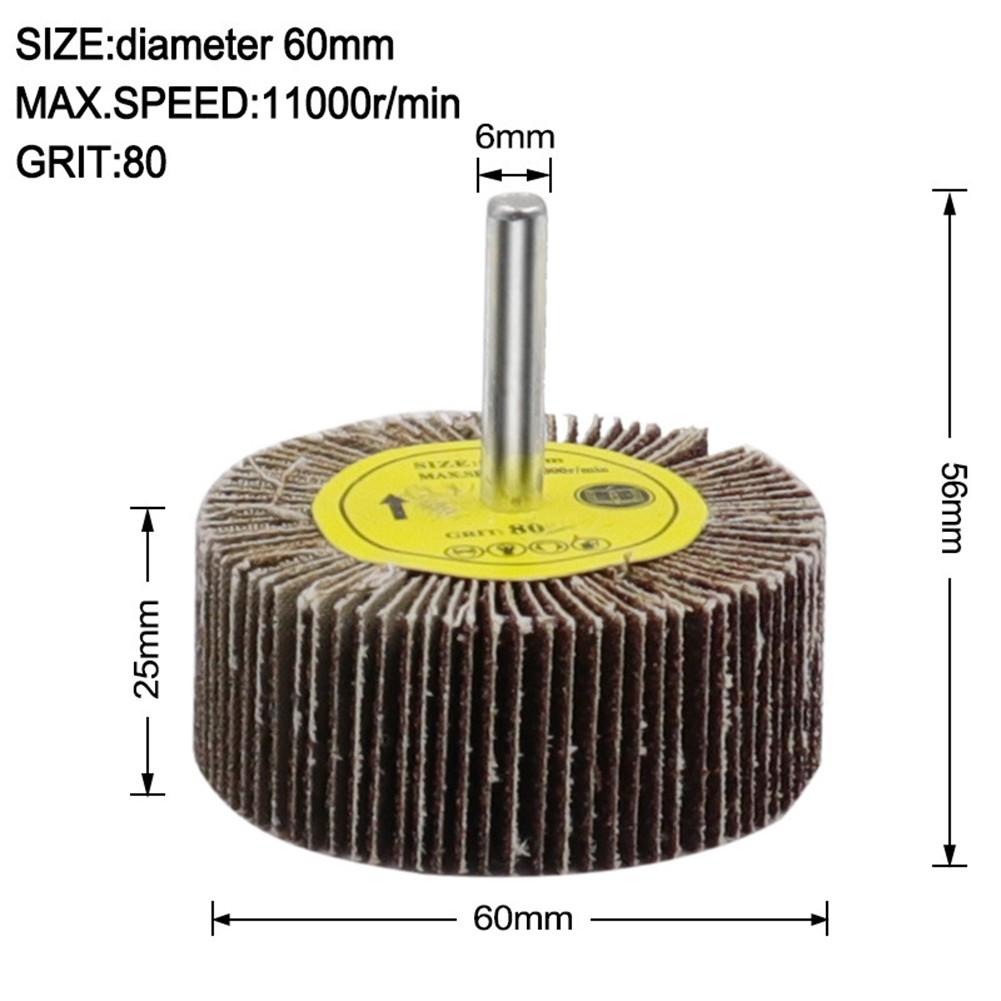 16-80mm Flap Sanding Wheels 6mm Shank 80 Grit Sanding Flap Wheel Disc Abrasive Grinding Accessories Sandpaper Polishing