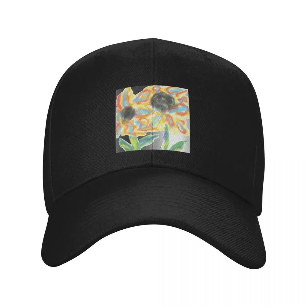 New Fire Flowers Baseball Cap Hood New In Hat Big Size Hat Unisex Womens
