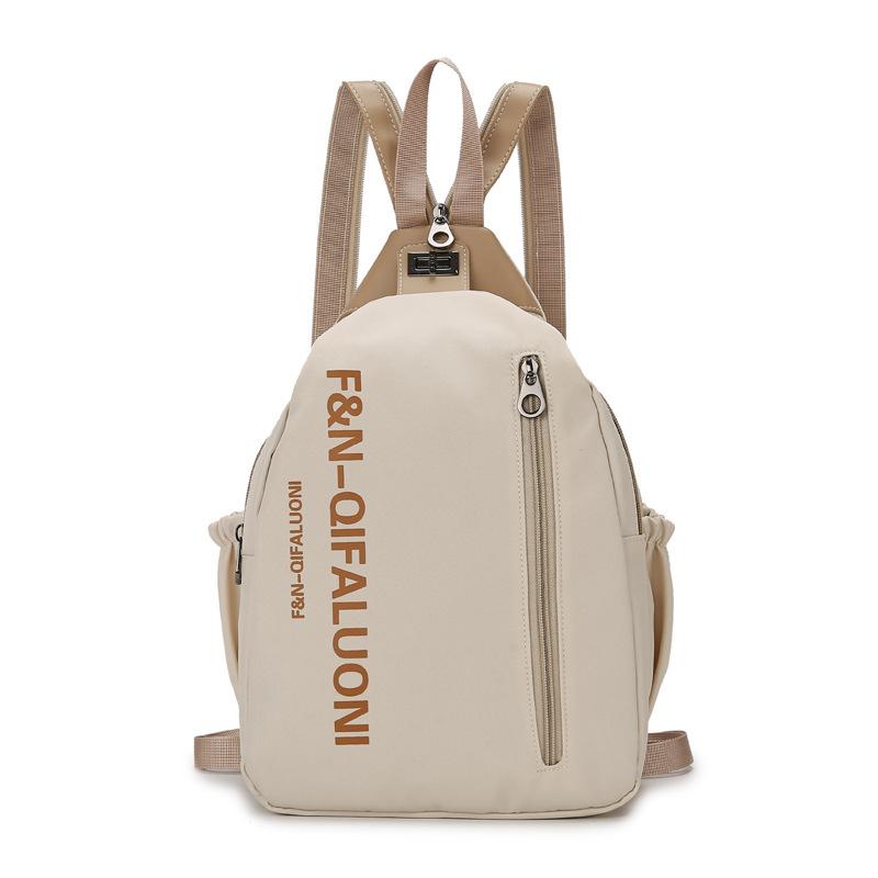 Backpack, Women's Single-shoulder Bag, Solid-color Printed Chest Bag, Waist Bag