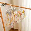 Plastic Clothing Clip Clothes Drying Rack with 12 Clips Heavy Duty Rotatable Multi Hanger Foldable Hanger Anti-Slip Organizer for Underwear