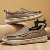 Men's Leather Shoes Slip On Casual Sneakers Flats Walking Shoes