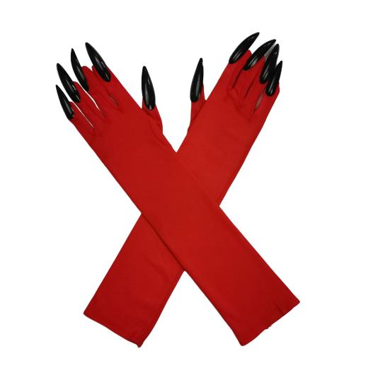 Halloween Claw Gloves Women Paw Gloves with Long Fingernails Cat