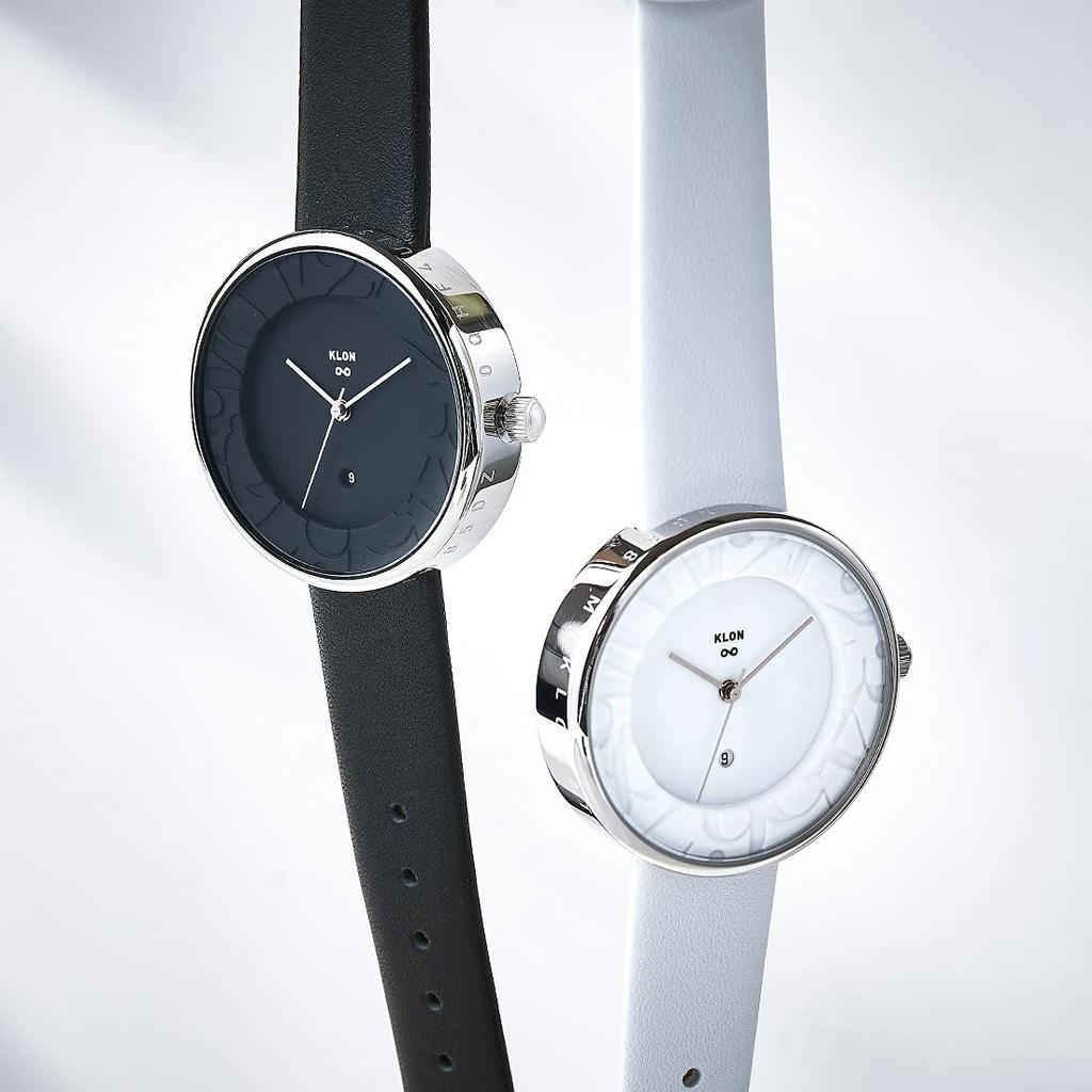 klon Watch Replacement Strap Set 2way Simple White 36mm KLON INFINITY STAIR series Men's Women's -RONDO TIME- [36/W-FACE]