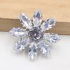 LKERAN 2pcs/30MM Crystal Horse Eye Sunflower Alloy Flower Plate Buckle DIY Clothing Crafts Accessories