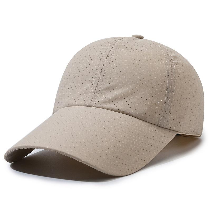 Summer new men's baseball cap extended brim quick-drying hat outdoor leisure sports breathable versatile cap