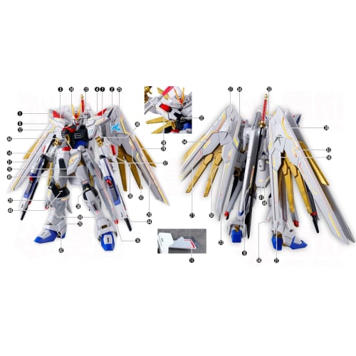 Fluorescent!! HG RG EG 1/144 Robot MS Yukisha Detail-Up Water Transfer Decals (for HG 1/144 Mighty Strike Freedom Gundam HGCE-91)