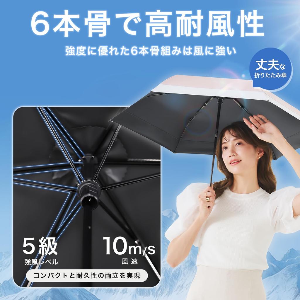 CICIBELLA Ultra Lightweight Light UV Folding UV Heat For Sunny and Rainy Folding Automatic Opening and Sunburn Heatstroke Compact and Easy To Folding