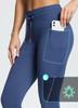 Baleaf Winter Tights with Pants Size L Women's Fleece-Lined High-Waisted Leggings, Waterproof, Cold-Wearing Pockets, Ski/Hiking - Blue, (Japan XL)