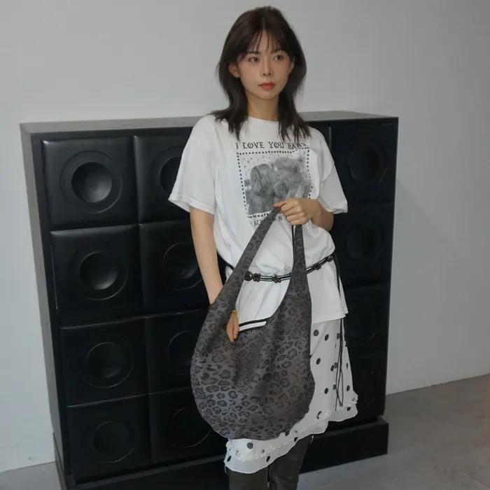 FIG LEOPARD BAG [CHARCOAL BROWN]