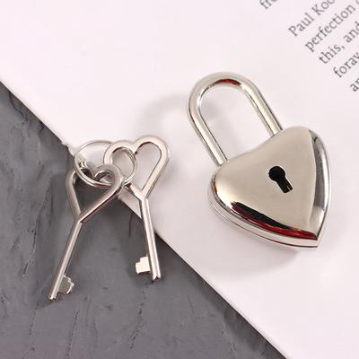 1 Juego Candado en Forma de Corazón Mini Cerraduras de Herrajes para Equipaje con Llave para Viajes Boda Joyero Diario Libro Maleta