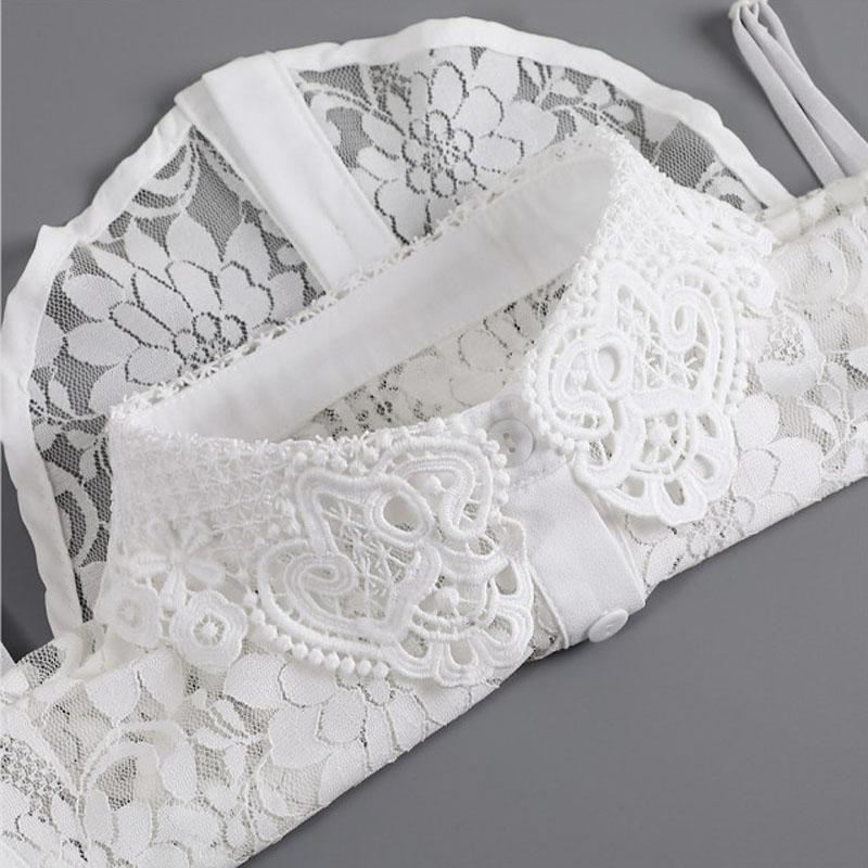 

Candy Color Detachable Collar Shirt For Women Denim Stand False Collars Woman Plaid Fake Collar Lady Lace Choker Necklace Shirt