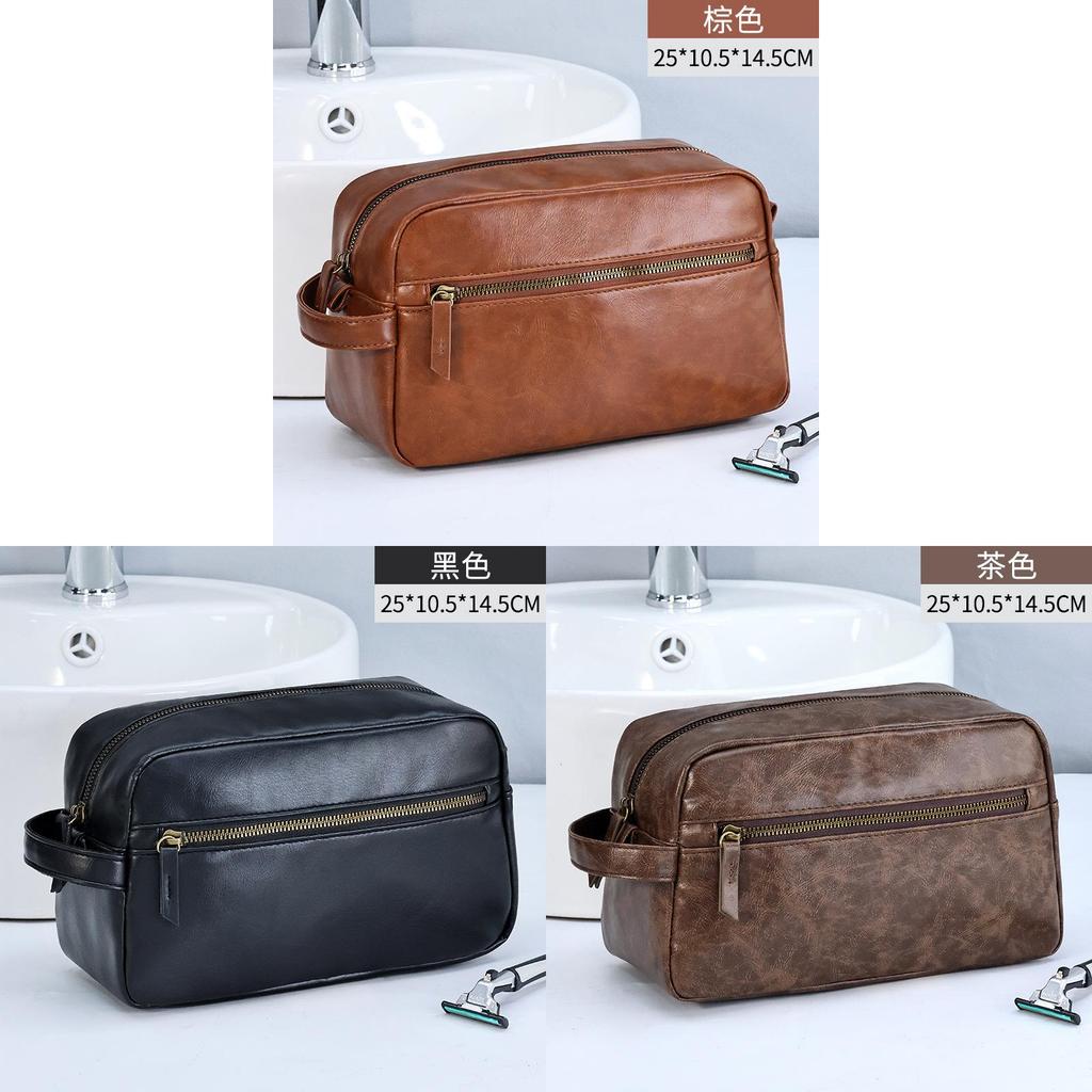 Travel Makeup Bag With Pu Material And Multiple Compartments For Business And Personal Use
