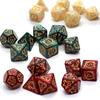 7-piece Dragon Pattern DND Dice Set, Multi Sided D4 D6 D8 D10 D12 D20 Dices Ideal Gift for Desktop Games, Birthdays, and Festiva