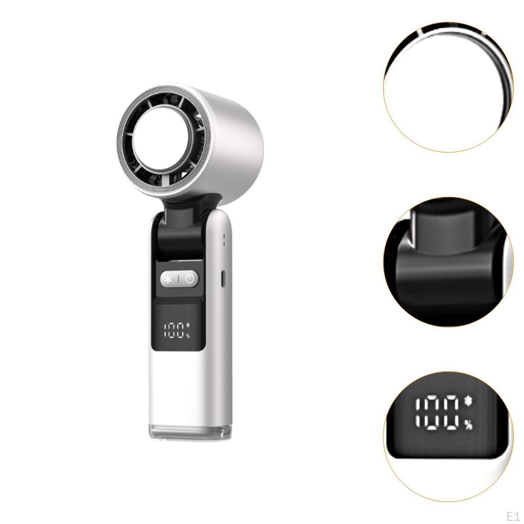 Handheld Personal Turbo Fan 1-100 Speed Brushless Motor Multifunctional for Travel Camping with